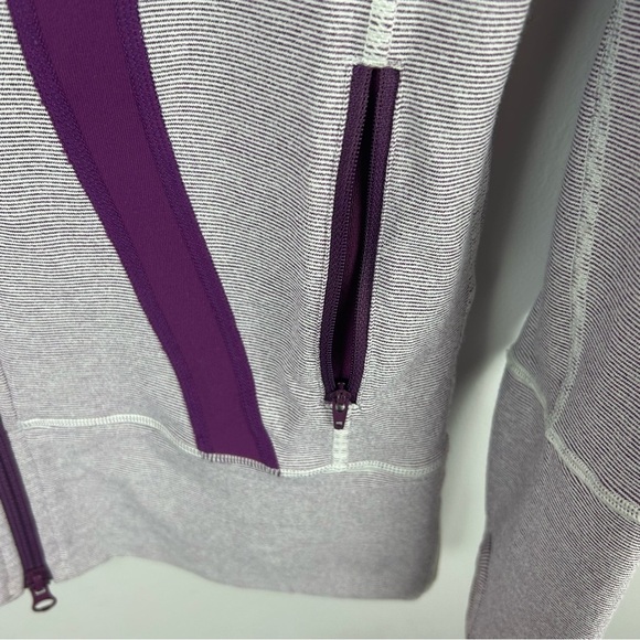 Lululemon Athletica Dewberry Microstripe in Stride Full Zip Jacket Size 4 - Picture 7 of 11